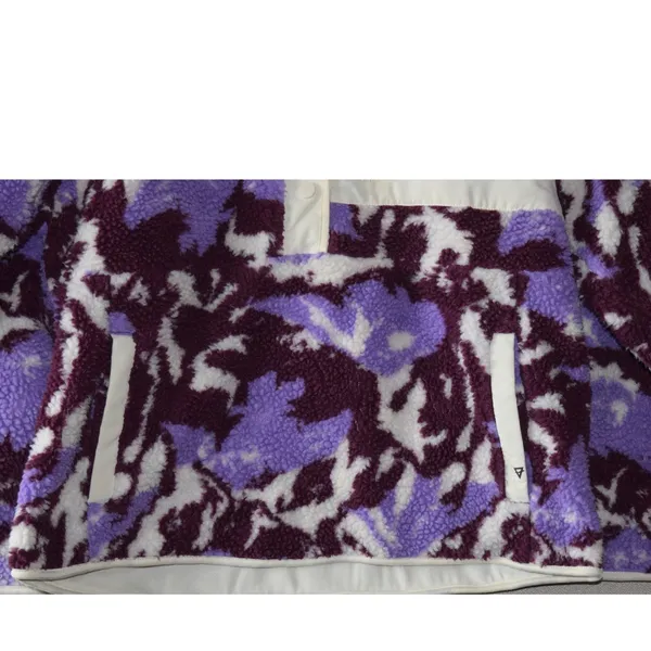 Liv Outdoor Pullover Fleece Women Small Purple White Excellent Snap Mock Neck - Image 4