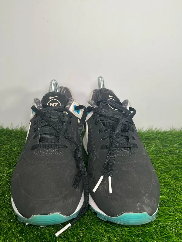 Nike Air Sneakers Black White Teal Women’s 6 Casual Running Shoes 861346-003 - Image 2