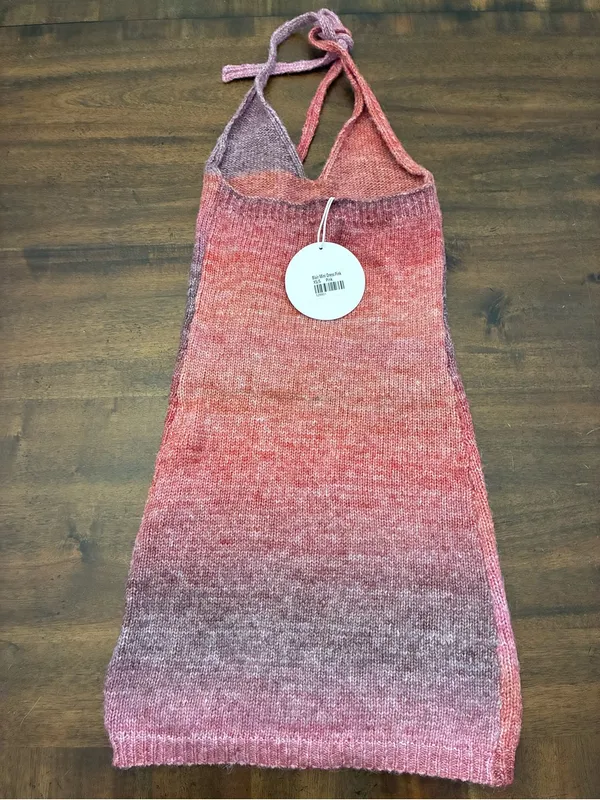 Princess Polly Blair Knit Halter Mini Dress XS Small Pink Purple Ombré New NWT - Image 3