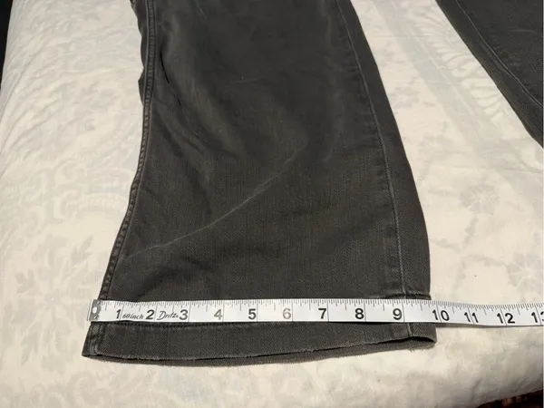 aerie baggy gray Cargo Denim Overalls wide leg size M - Image 14