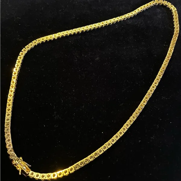 20” Classic Tennis Necklace Silver - Image 3