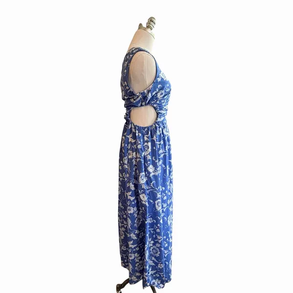 Abercrombie Fitch One Shoulder Floral Maxi Dress Size XS Coastal Bloggers Fave - Image 3