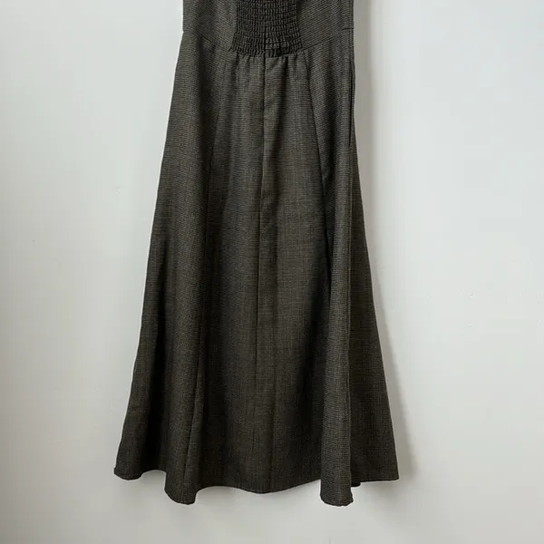 Reformation Stratford Wool Blend Midi Dress in Black Check Size: 4 - Image 11