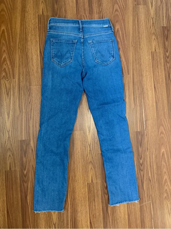 Mother Jeans Mid Rise Dazzler Ankle Fray Birds of Paradise 25 - Image 3
