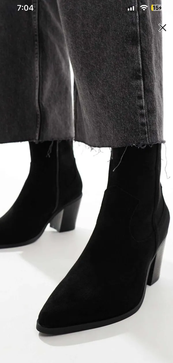 ASOS Rational Heeled Western Boots In Black - Image 3