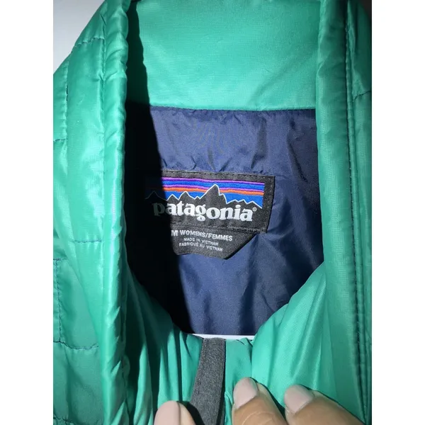 Women's Patagonia Nano Puffer Jacket Blue Teal Size M - Image 3