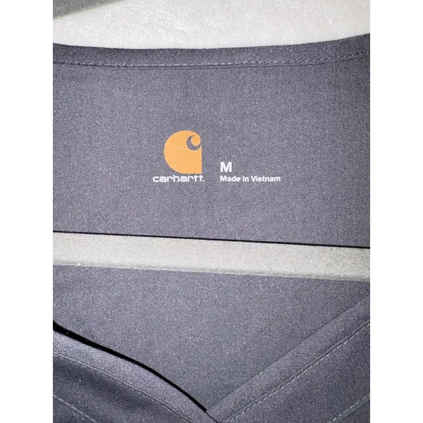 Carhartt Workflex Womens Scrub Top Pewter Gray C11202A V-Neck Medical Medium NWT - Image 2