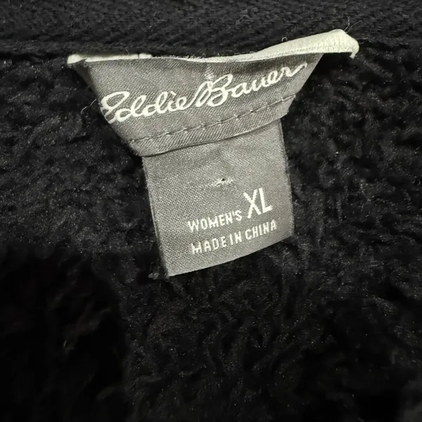Eddie Bauer Black Fleece Jacket XL Cabincore - Image 2