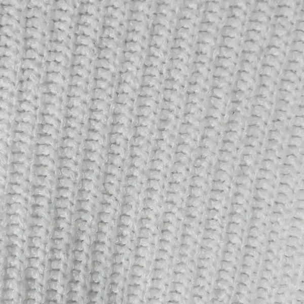 A New Day White Chunky Knit Sweater with Keyhole & Black Velvet Tie on Back - Image 5