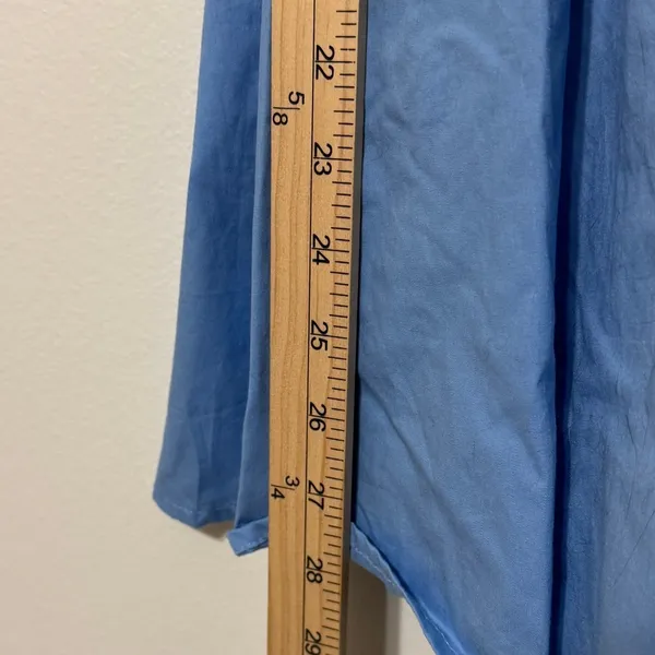 Abercrombie & Fitch Emerson Poplin Mini Dress Size XS P Puff Sleeve Powder Blue - Image 10