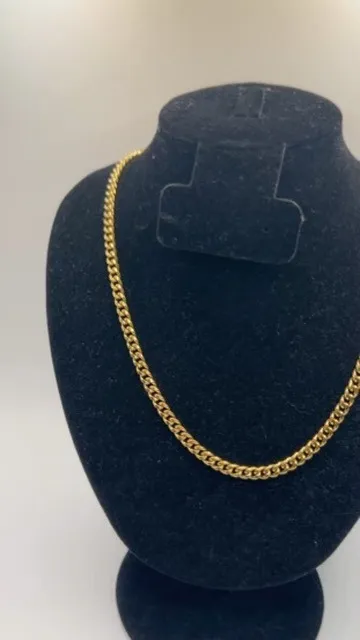 Real Gold Cuban Chain 5mm 22 Inch Mens Plated Miami Solid Layering Everyday - Image 2