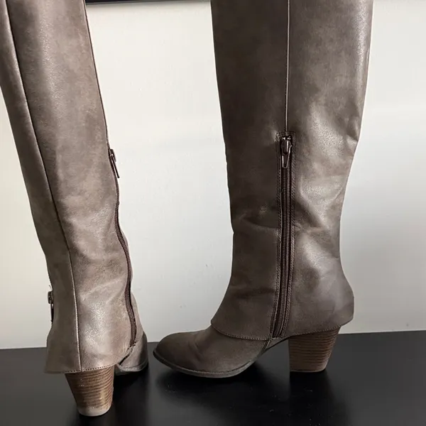 Brown Faux Cowgirl‎ Boots - Image 7
