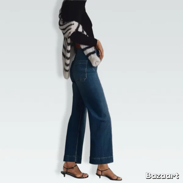 NWOT Cropped Dark Jeans Blue Size 8 - Image 2