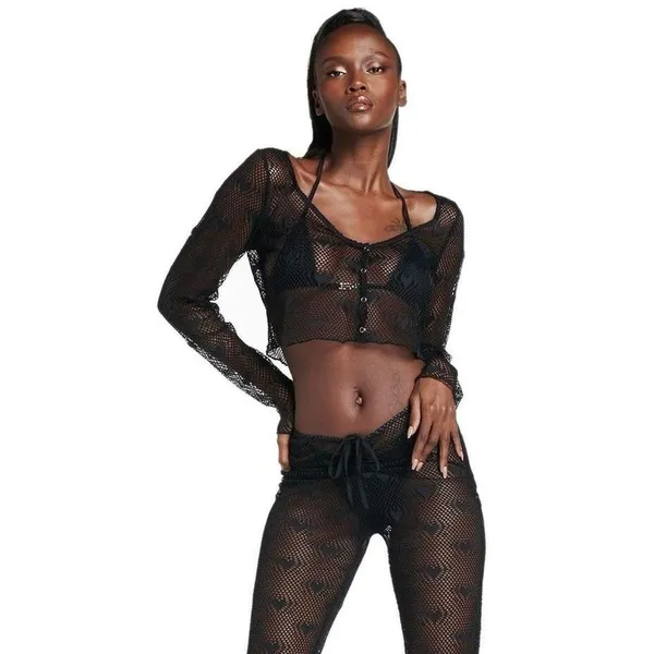 Domitilla I.AM.GIA Black Crochet Top - Image 2