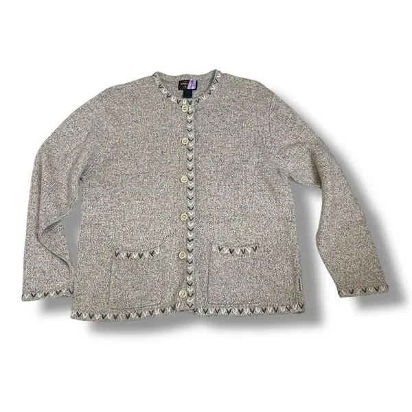 Woolrich buttoned British tan sweater cardigan size XL - Image 3