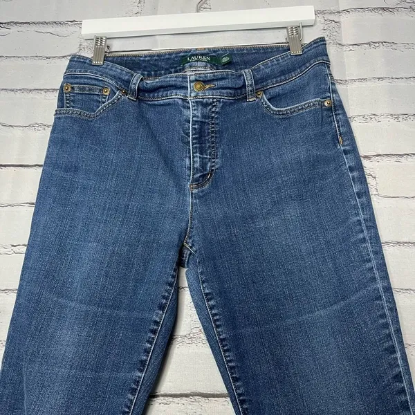 Lauren Ralph Lauren Straight Jeans 10 Stretch Mid‑Rise Ankle Streetwear Denim - Image 6