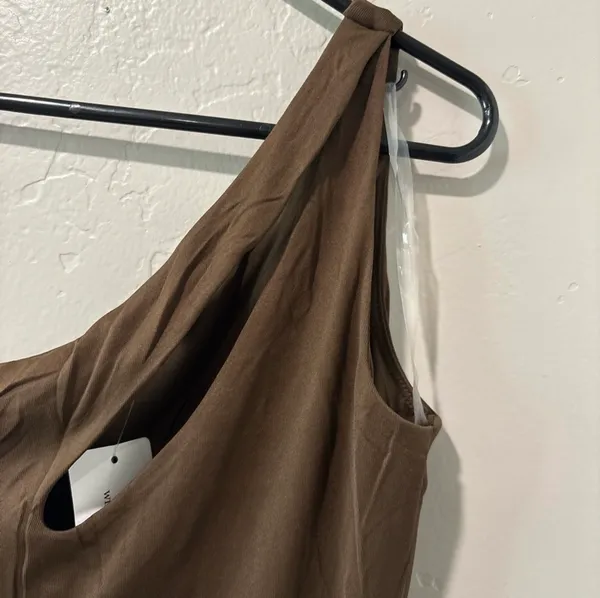 Windsor Brown One Shoulder Dress - Image 4