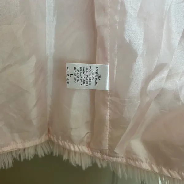 Pink faux fur fuzzy jacket Size L - Image 3