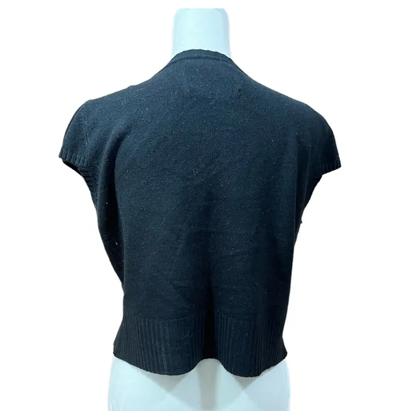 Sugarlips Y2K Embroidered Short Sleeve Cardigan Ribbon Tie Sweater M - Image 5