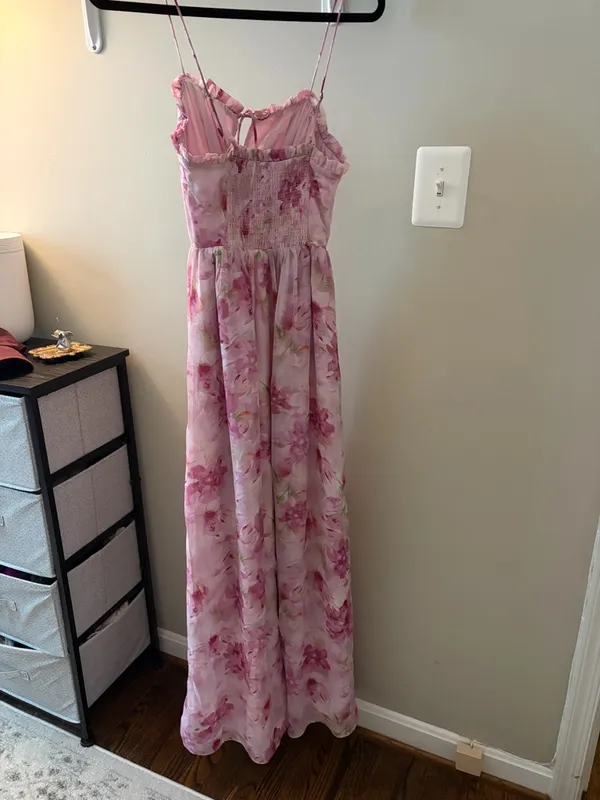 REVOLVE Pink Floral Maxi Dress - Image 4