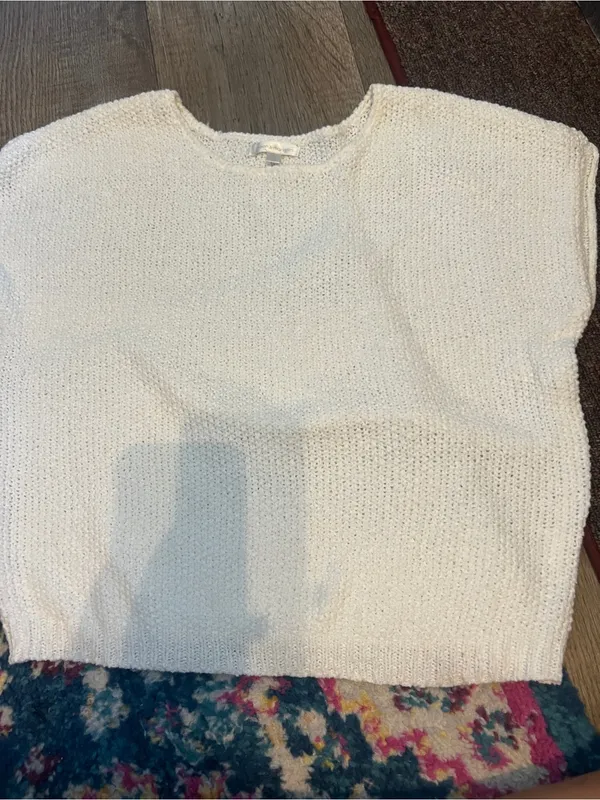 Moon & Madison Cream Short-Sleeve Knit Sweater - Image 6