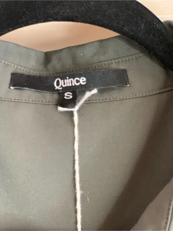 Quince Olive Green Button-Front Long-Sleeve Shirt - Image 2