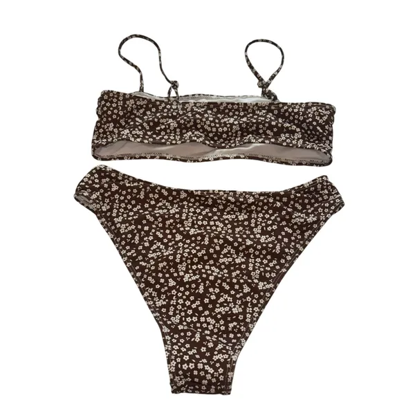 SHEIN Brown Floral Bikini Set - Image 3