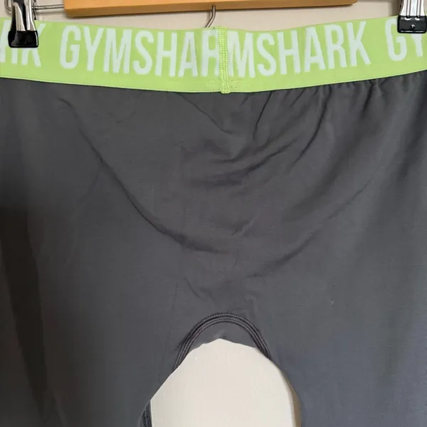 Gymshark Womens Seamless Cropped Leggings in Charcoal Gray Green Size L - Image 5