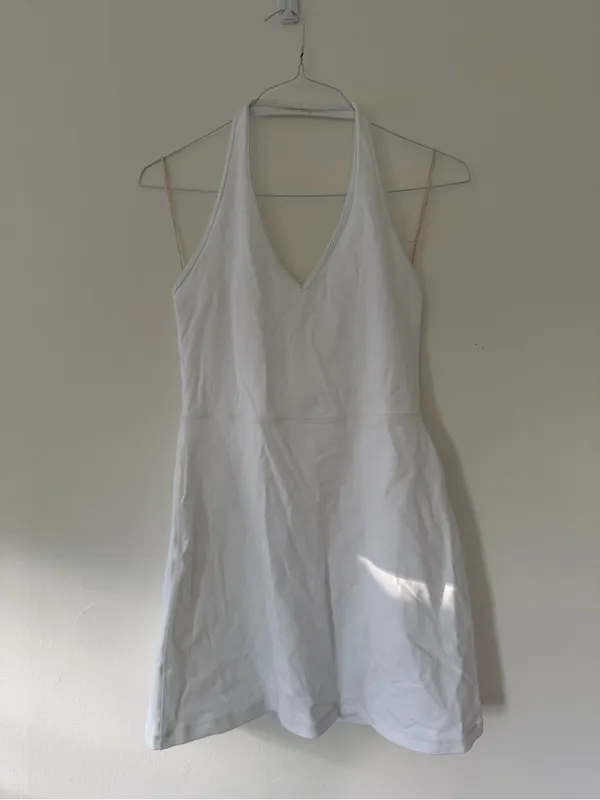 Aritzia Wilfred Free LIFE Whistle Dress in White Size Large Preppy Tennis Prep - Image 3
