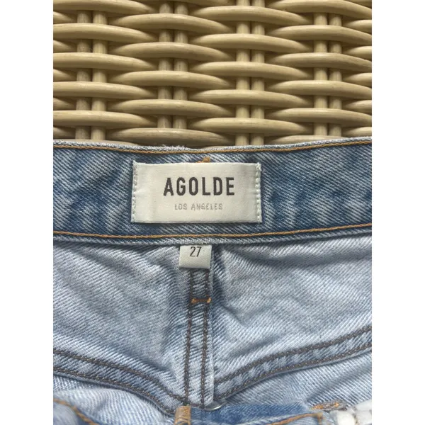 AGOLDE Parker Vintage Cut Off Denim Shorts Size 27 boho distressed designer - Image 8