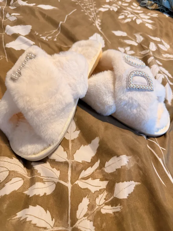 David's Do Bridal Slippers Fluffy Pearl I - Image 3