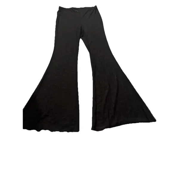 Wild Fable Mesh High Waist Flare Cover Up Pants Womens Small Black - Image 3