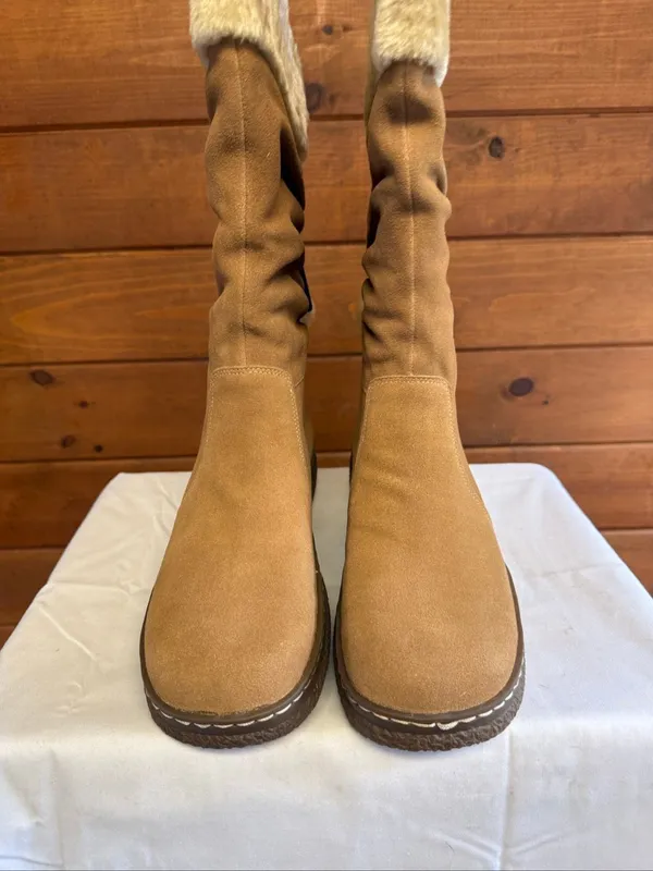 G.H. Bass & Co. mid-calf faux-fur lined suede boots Sz 11 NIB - Image 7