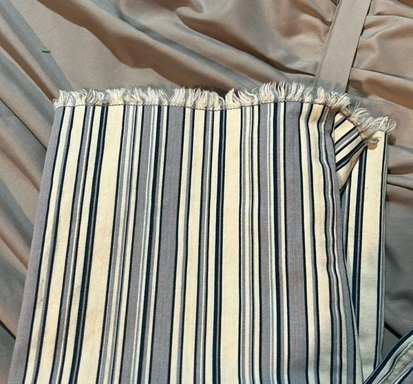 Blue & White Stripped Pants Size 4 - Image 2