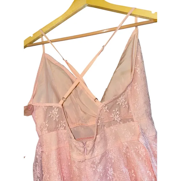 SBerto‎ Lace Tiered Babydoll Mini Dress Fairy Ethereal Women's Small Y2K Ballet - Image 4
