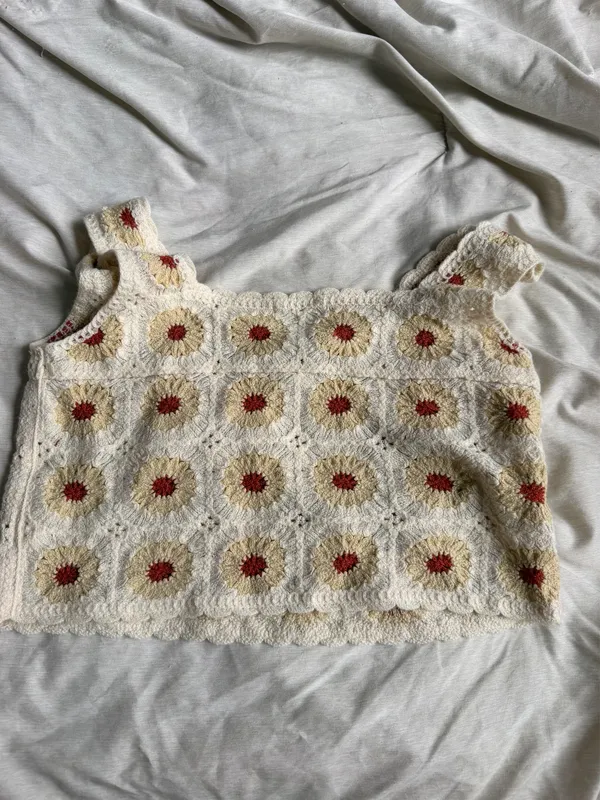 Vintage Croquet Crop Tank Top - Image 3