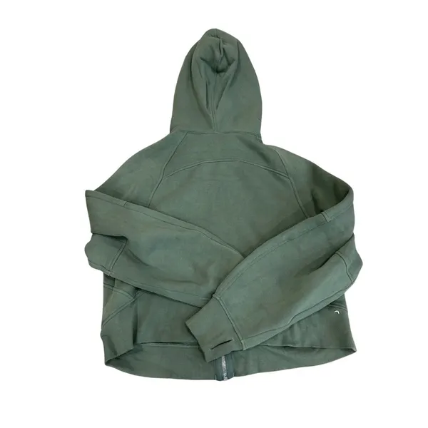 Lululemon Oversized Scuba Full Zip Hoodie and High rise shorts set Medium Forest - Image 4