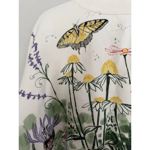Free People Gaia Sweatshirt Floral Combo Women's Size XS - Image 8
