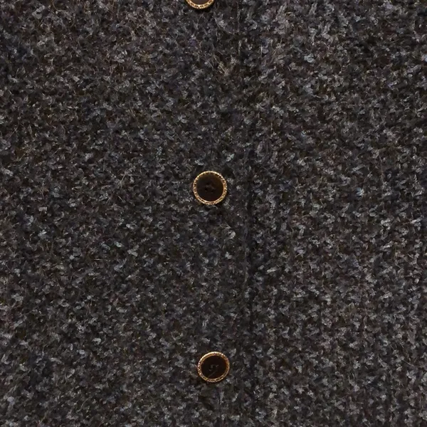 Vintage Requirements Tweed Chenille Dark Blue Blazer - Image 3