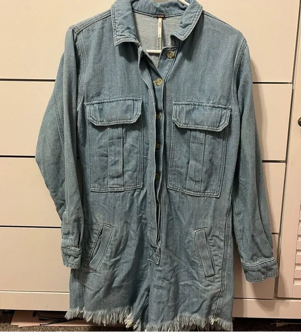 Free People Shapeshifter Shortall in Light Denim - Image 2