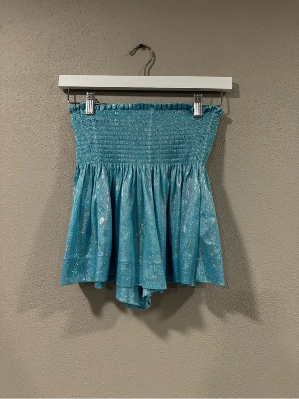 Queen of Sparkles Swing Shorts High Waisted In Blue - Image 2