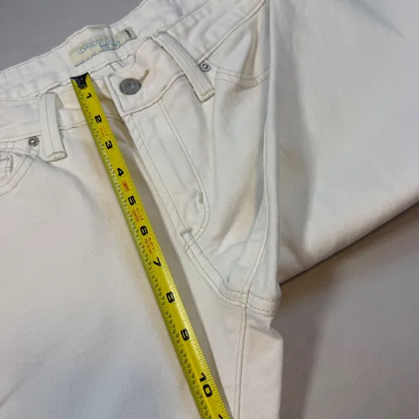 Levis 545 Low Bootcut Jeans Sz 10 Womens‎ White Low Rise Denim Pants Summer Chic - Image 8