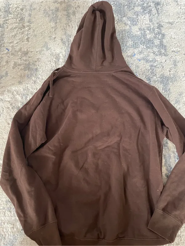 Brown Hooded Sweatshirt Alpha Phi with Teddy Logo Size M - Image 3