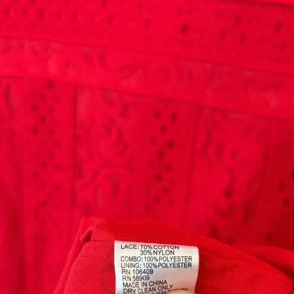 Antonio Melani Red‎ Lace Dress Size 6 - Image 8