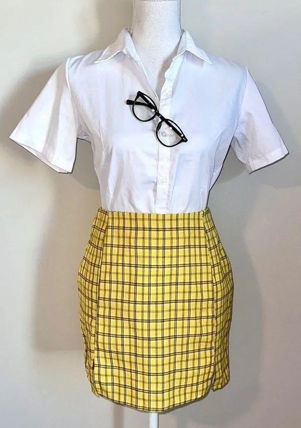 Clueless School Girl Plaid Skirt Set - Image 2
