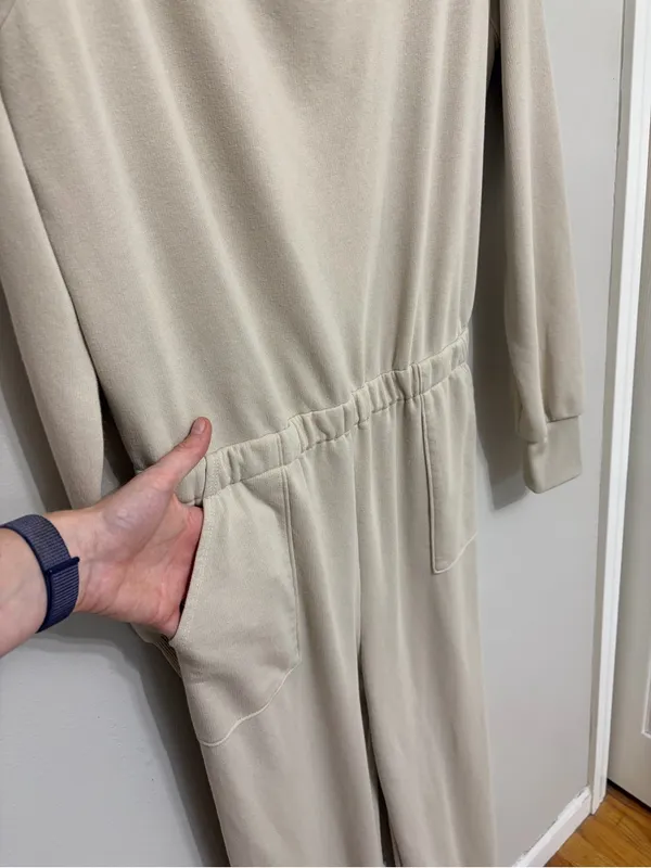 REVOLVE Lovers and Friends x Rachel Caddie Lounge Jumpsuit in Sandstone - Size L - Image 6