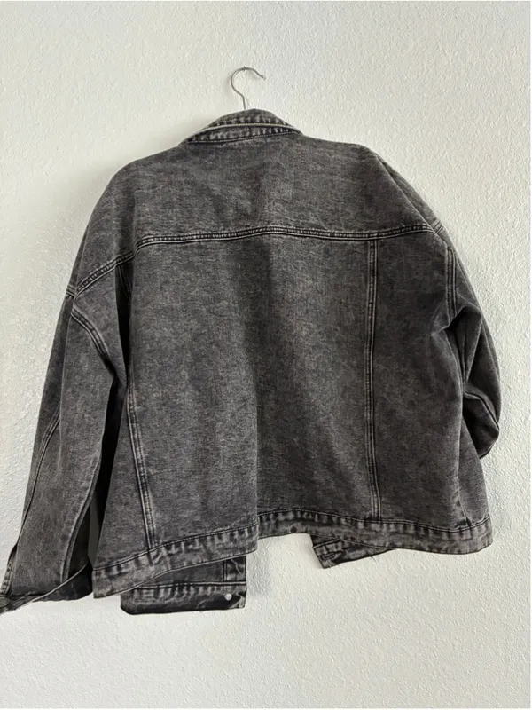 Women's Savanna Jane Black Acid Wash Denim Jacket Size 1X - Image 5