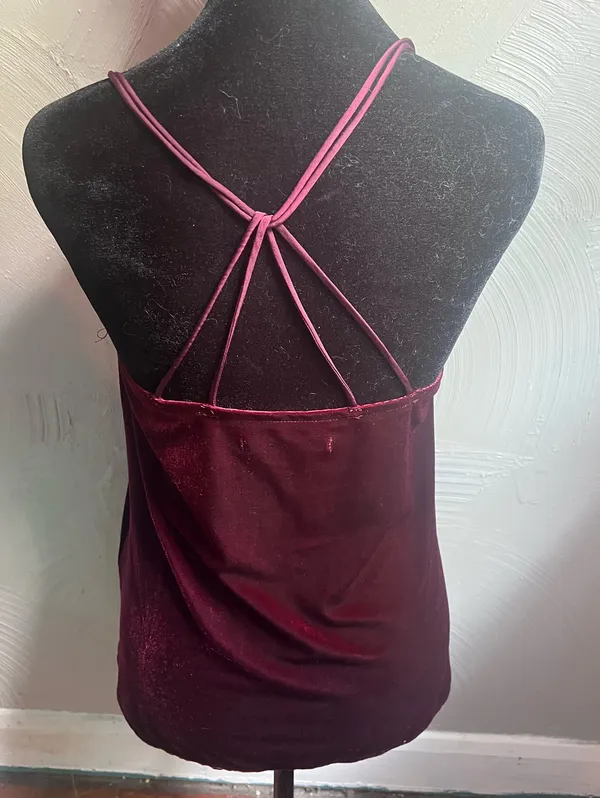 Abercrombie & Fitch Velvet Burgundy Cami Top - Image 2