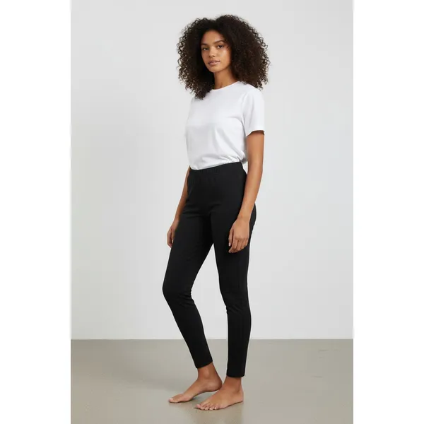 Time and Tru High Rise Leggings Women S Black 3-Pack Cotton Stretch Ankle 27 in - Image 4