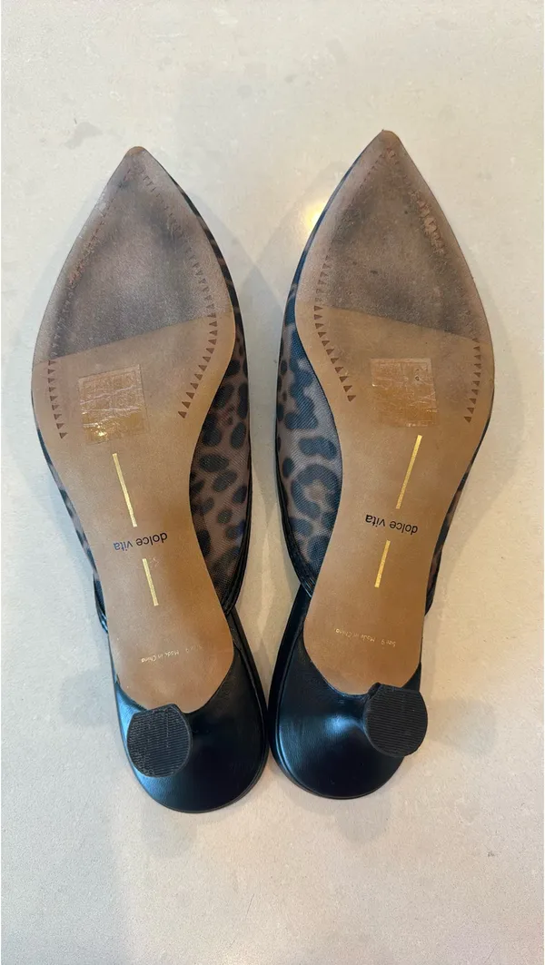Dolce Vita DK Cleo dark leopard mesh mule heels size 9 - Image 3